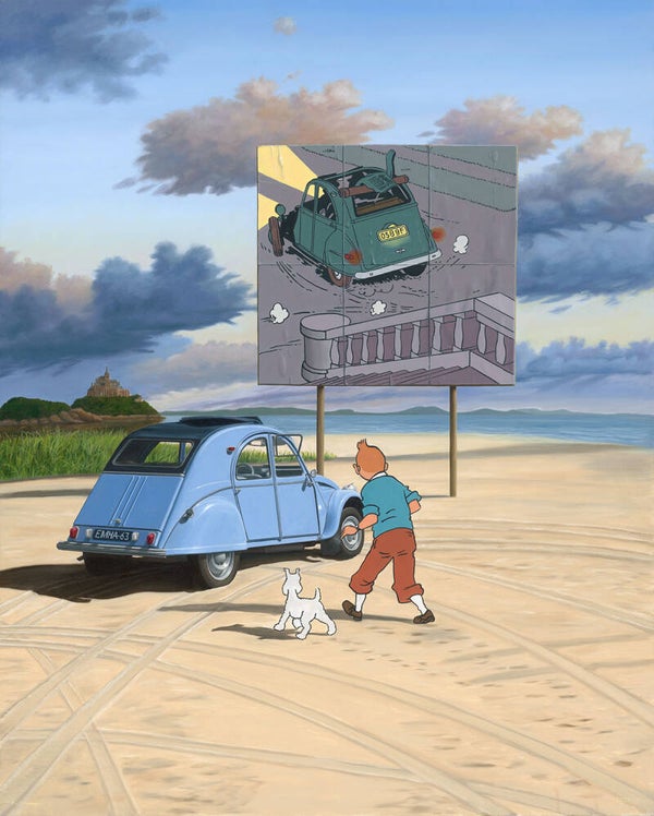 Gliclée Peter van Oostzanen 'achtervolging'