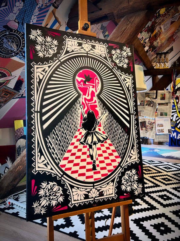 Daniël Heynen unicum art 'FREE A GIRL'