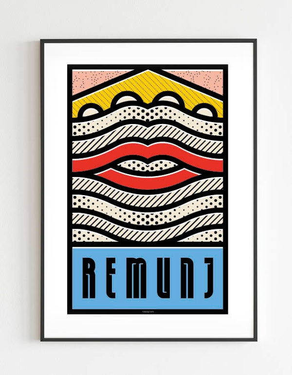 Tim Smit  'REMUNJ BLAUW' in 4 formaten.