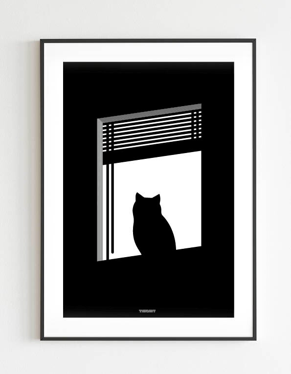 Tim Smit  'WINDOW CAT' in 4 afmetingen