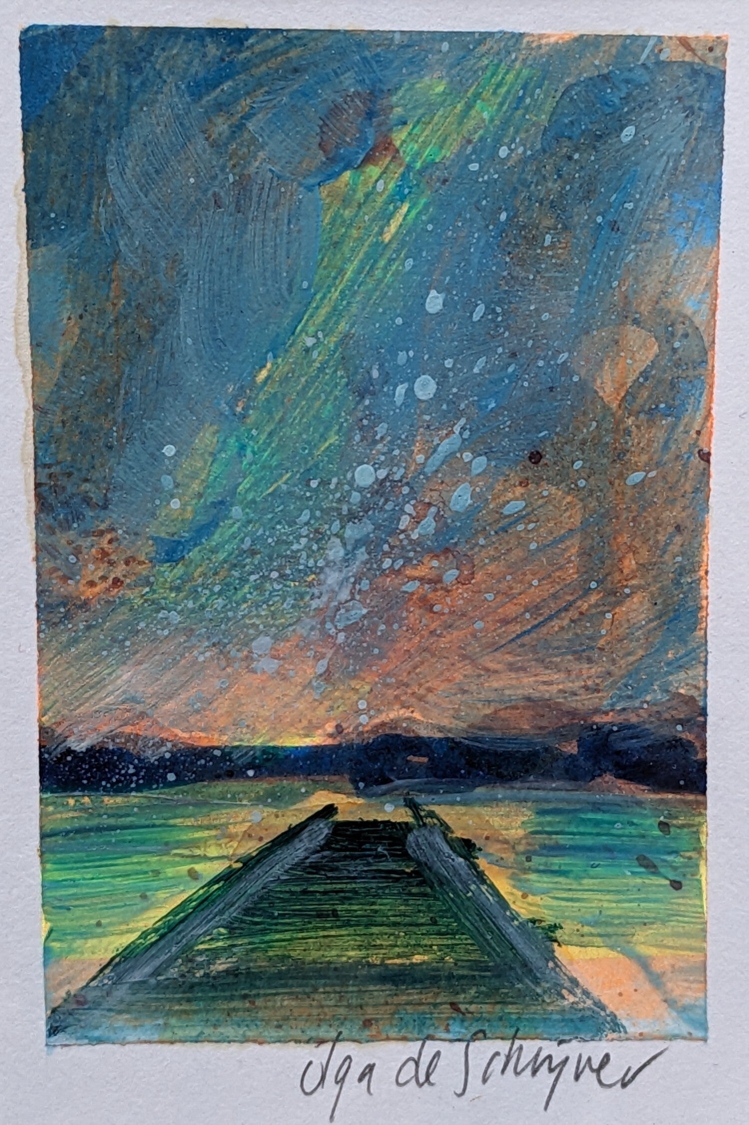 Olga de Schrijver 'Waitata Bay' 5*8cm