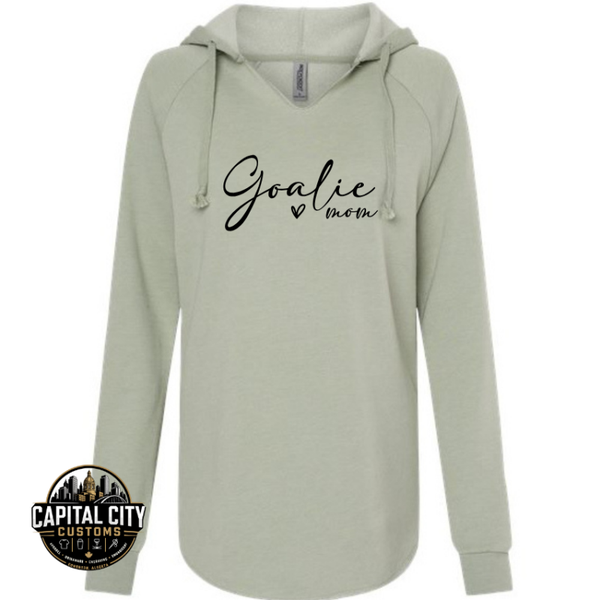 Goalie Mom - California Wave Wash Hooded Pullover