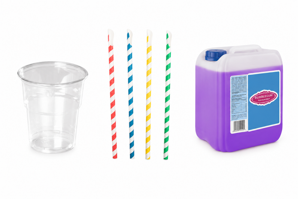 Pack granita  Sirops préparé, gobelet, paille