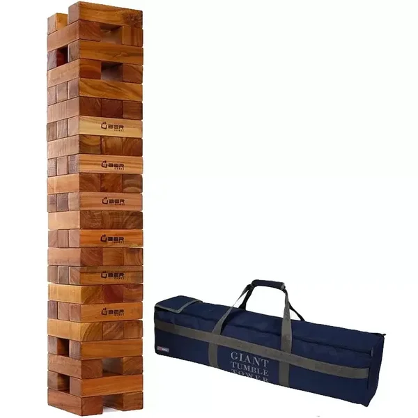 Jenga géant 150cm Verni Hardwood : taille Géant