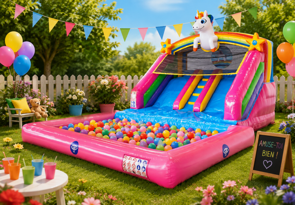 Licorne + piscine à eau ou balle