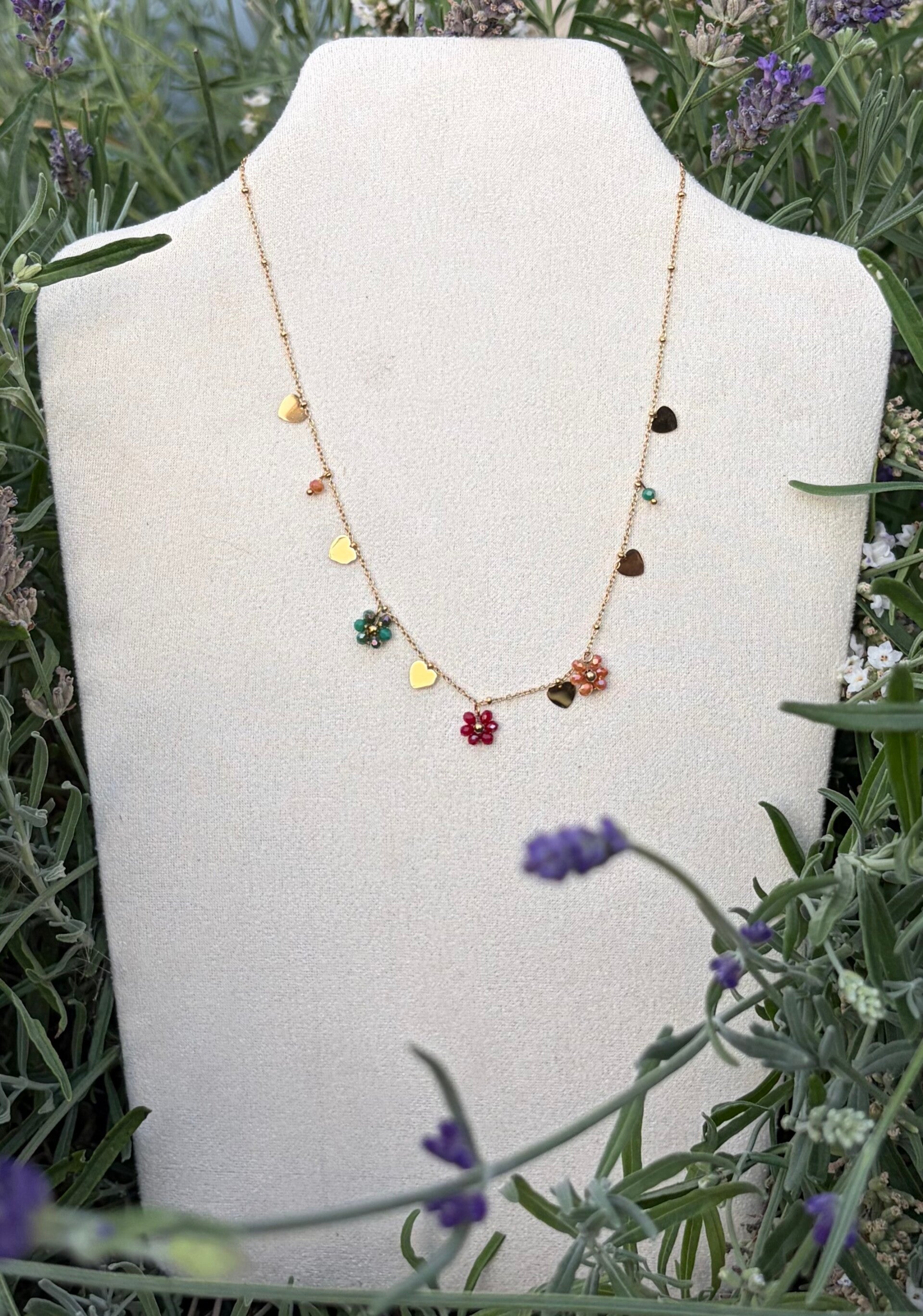 Heart-Flower Necklace