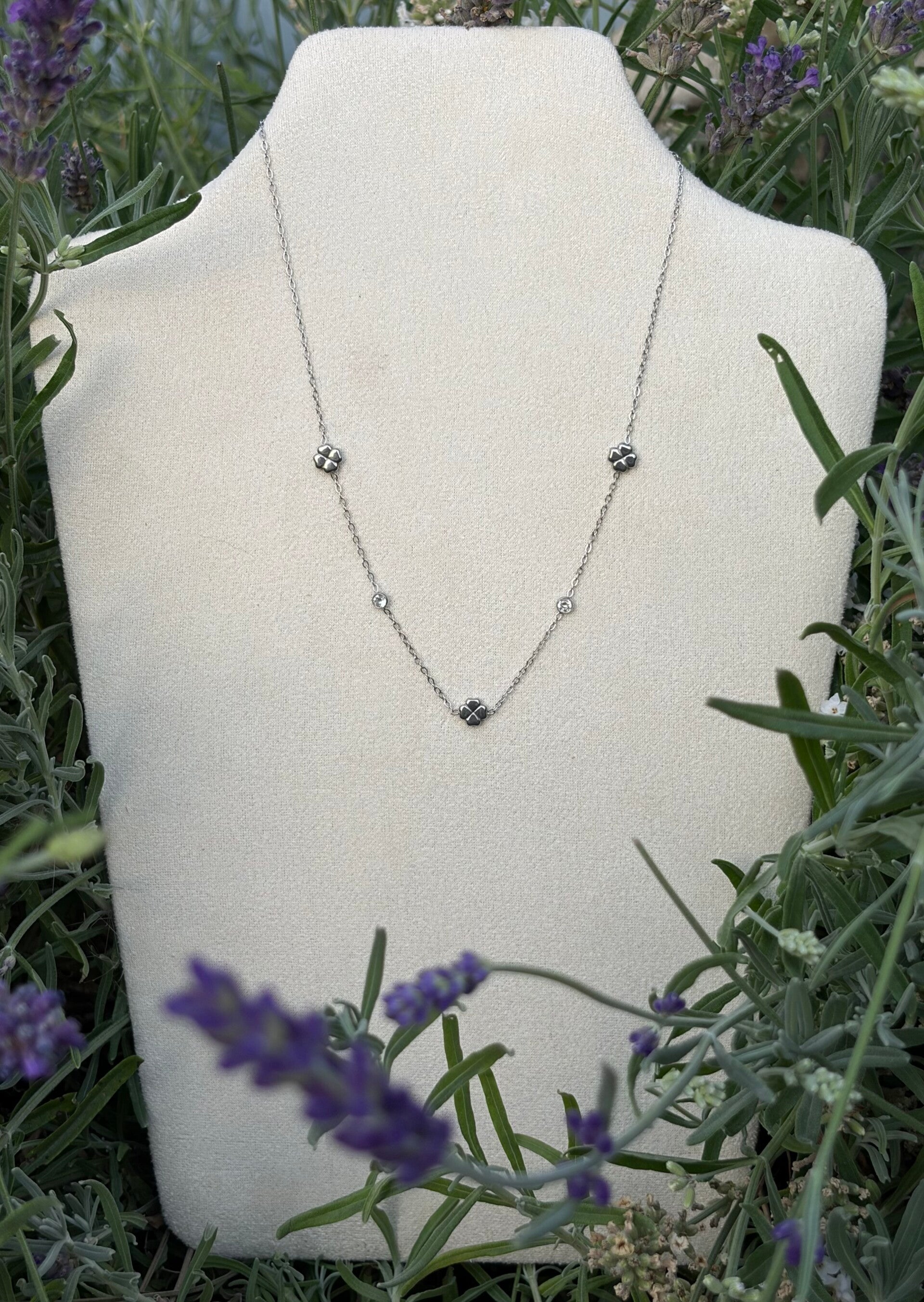 Four-Leaf Diamond Necklace
