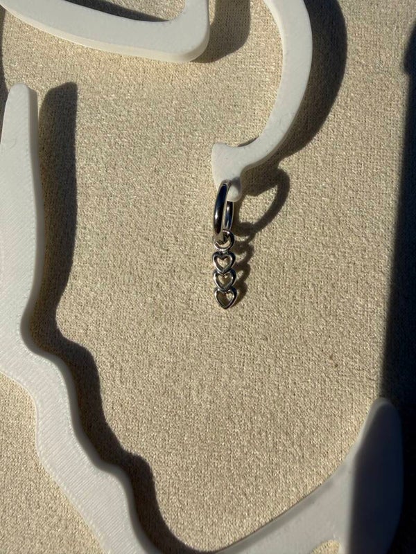 Long Heart Earring