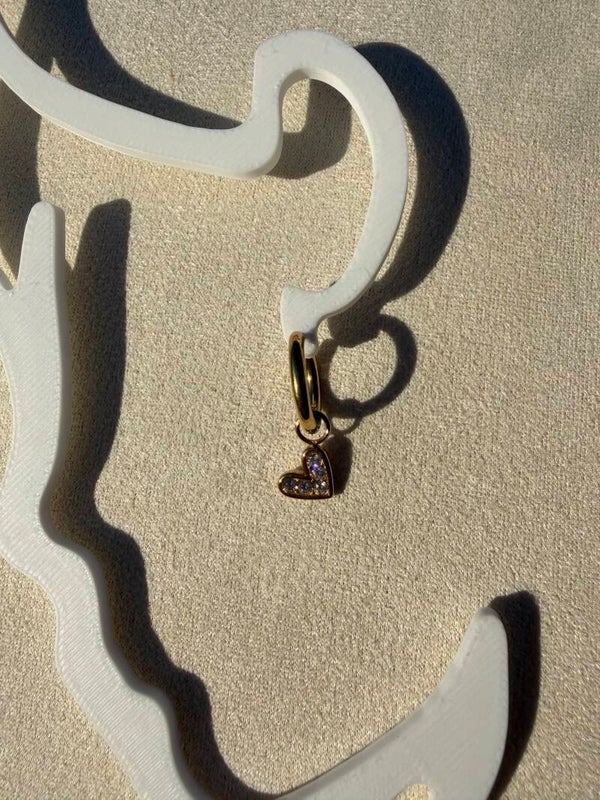 Diamond Heart Earring