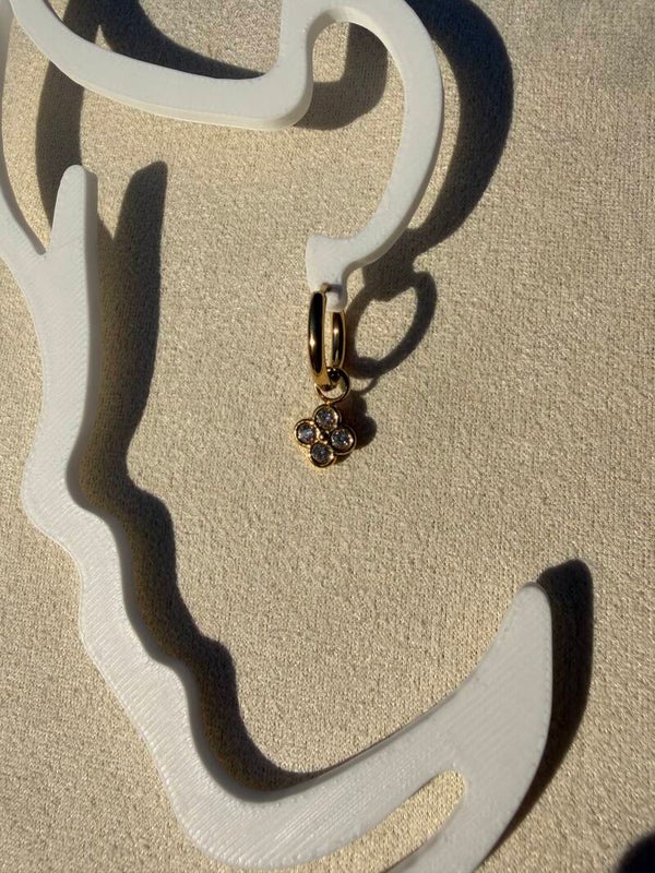 Four-Leaf Diamond Earring