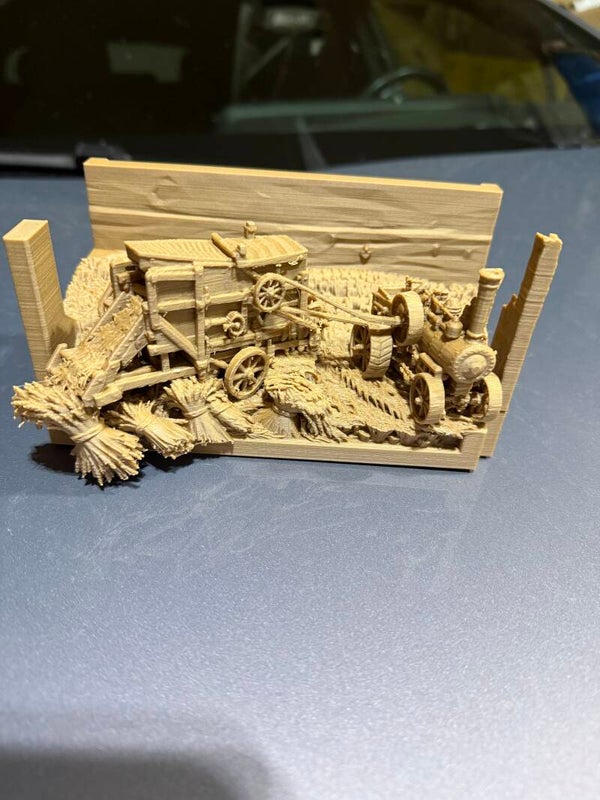 Vintage Threshing machine display