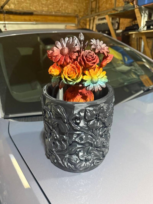 Vase and flower