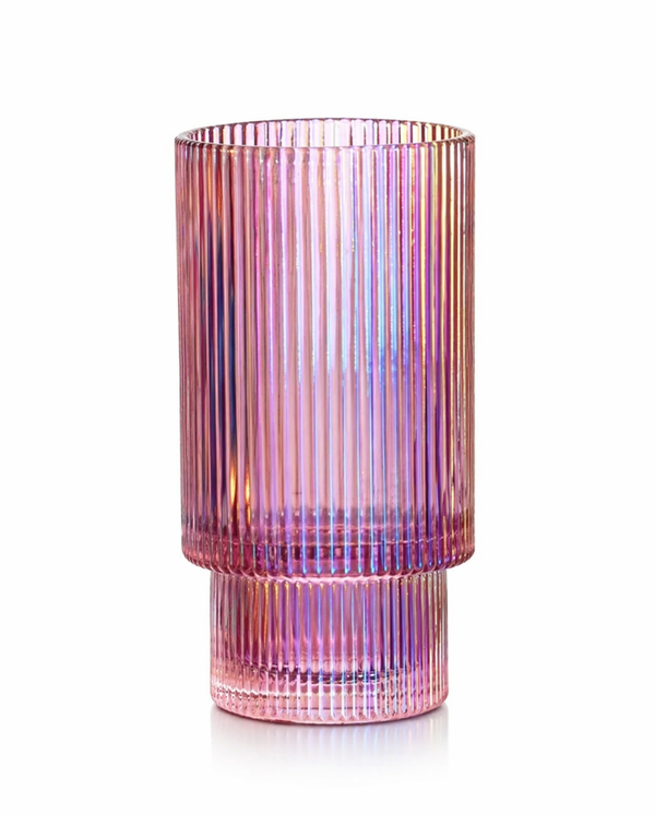 Roze Metallic theelichthouder