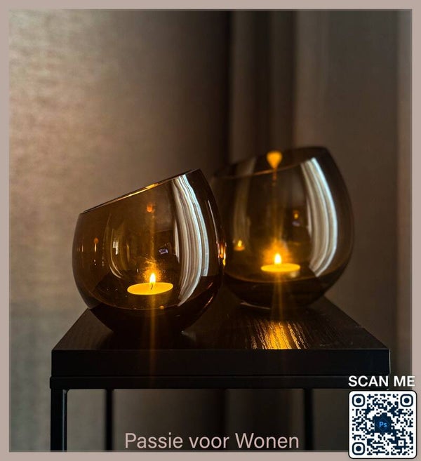 Moho Windlicht Taupe