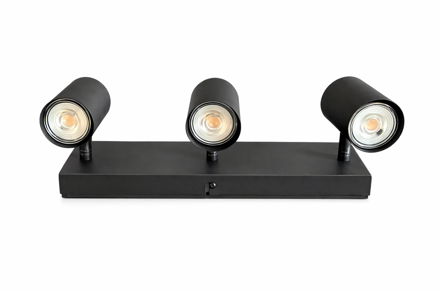 3-spots wand / plafondlamp – mat zwart