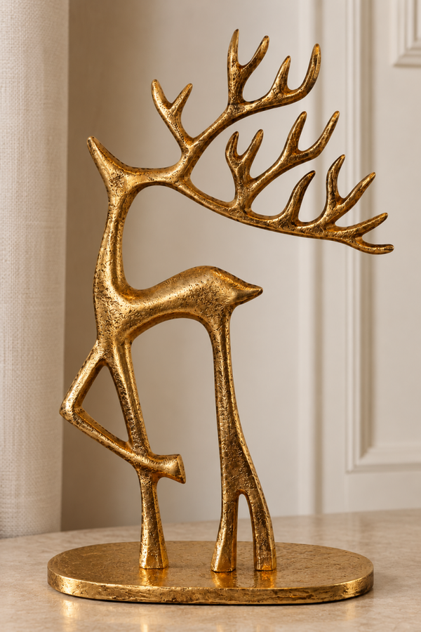 Decoratief Rendier Goud – Kerstdecoratie