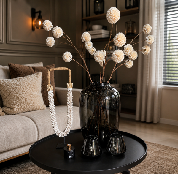 Pompom Tak Crème 95 cm