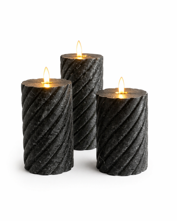 Set van 3 stomp kaarsen met flikkerend licht