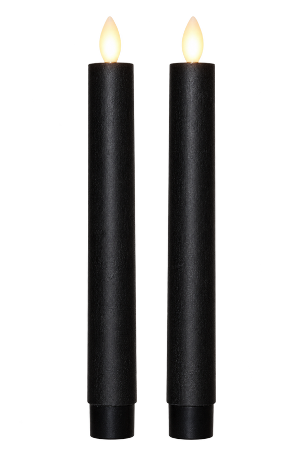 LED dinerkaarsen Black – set van 2