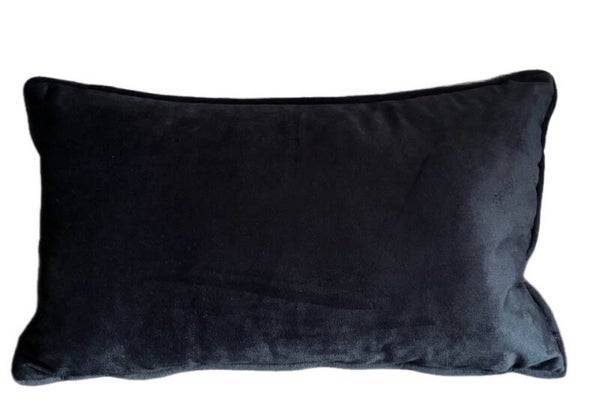 Zwart sierkussen 30 x 50 cm