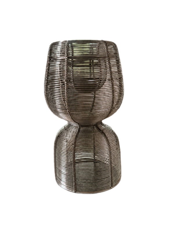 Moderne metalen Windlicht maat M