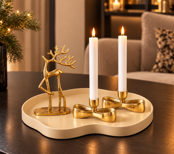 Complete Kerstdecoratieset Beige & Goud