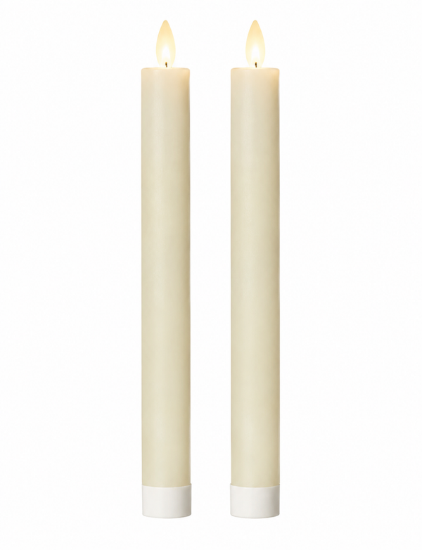 LED dinerkaarsen Ivory – set van 2