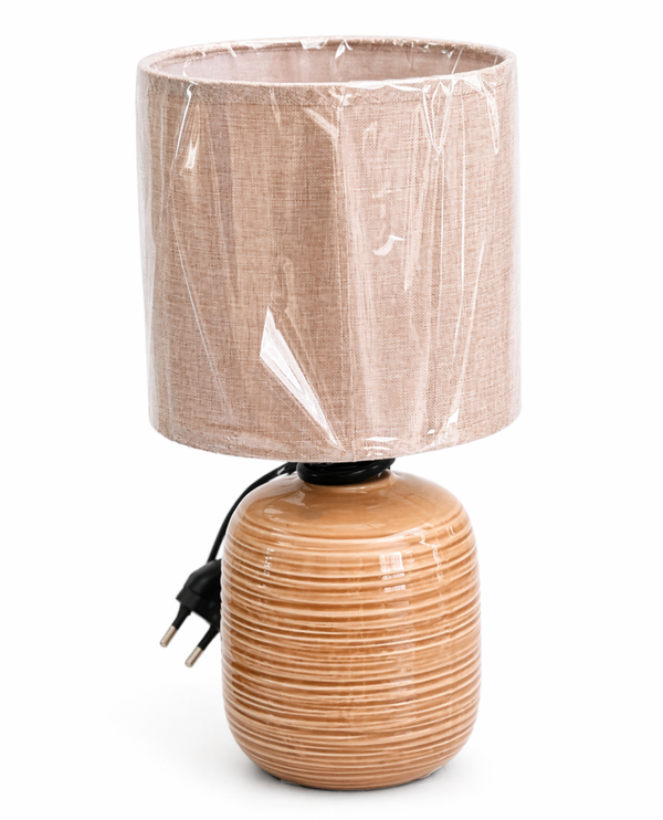 LETI Tafellamp met kap – peach/roze keramiek
