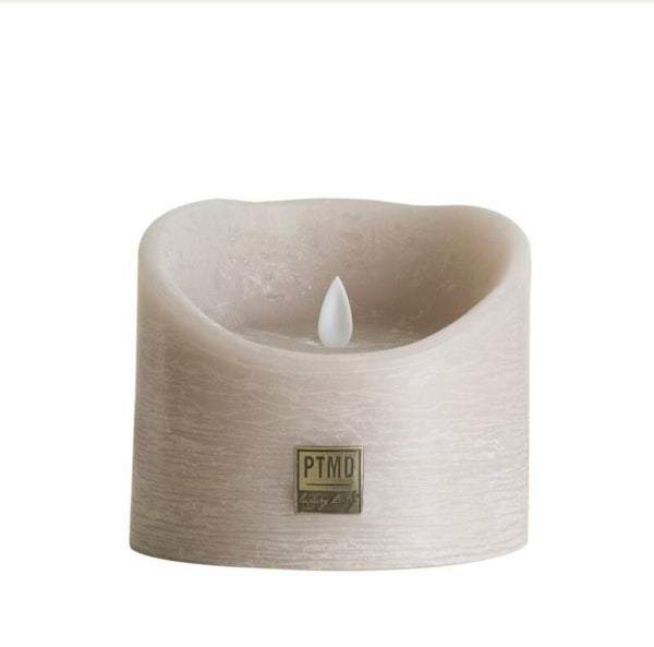 PTMD Collection LED licht kaars beweegbare vlam beige XL