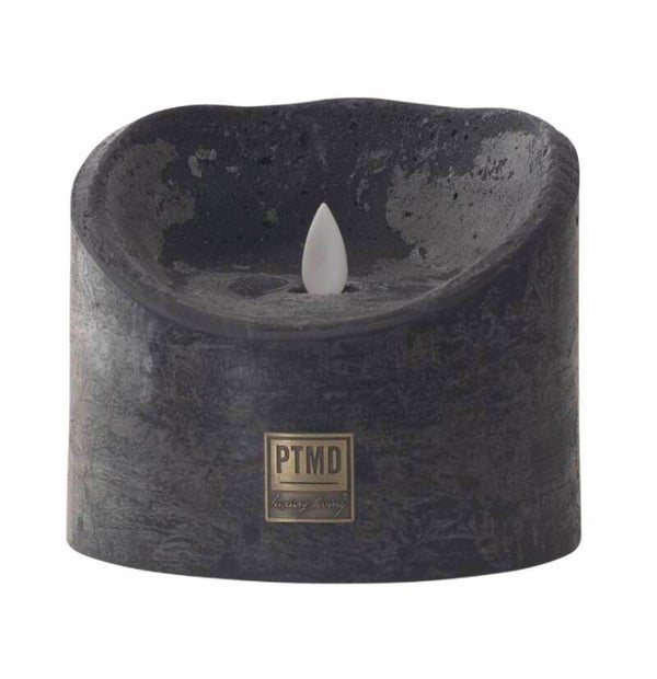 PTMD Collection LED licht kaars beweegbare vlam zwart XL