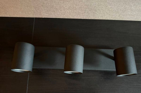 3-spots wand / plafondlamp – mat zwart