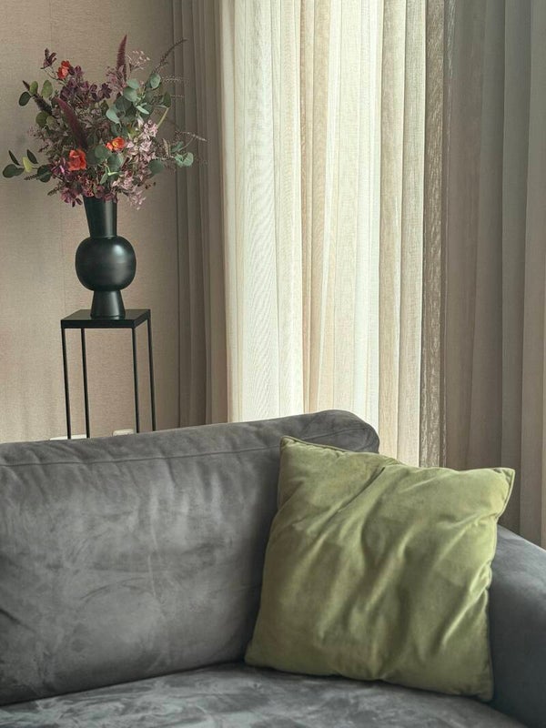 Groen- velours sierkussen