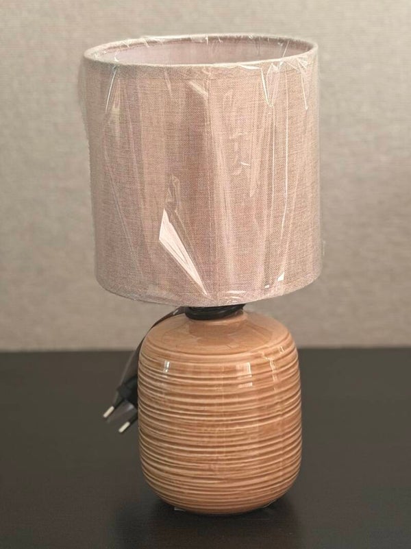 LETI Tafellamp met kap – peach/roze keramiek