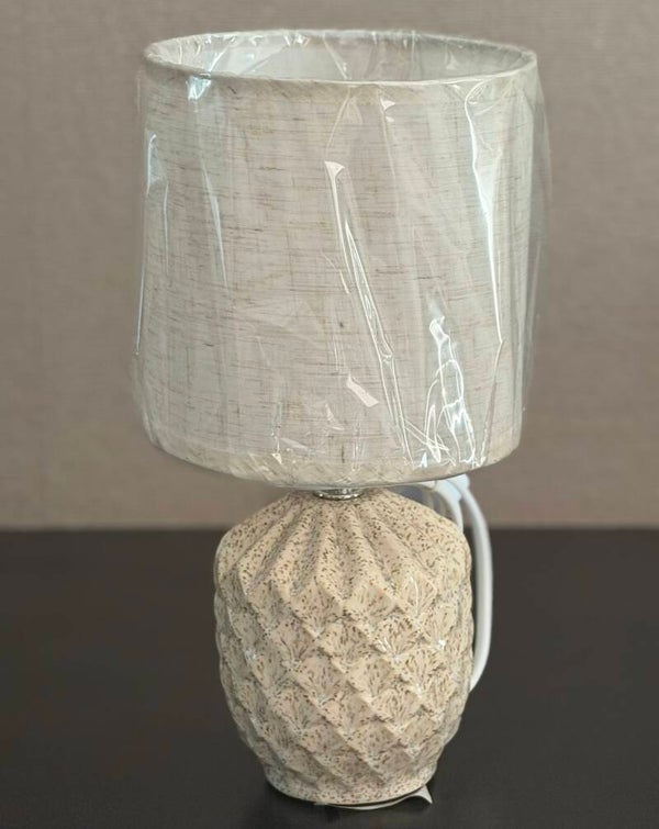 LETI Tafellamp met kap – beige keramiek