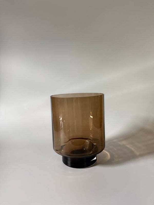 Windlicht / Vaas Rookglas Bruin