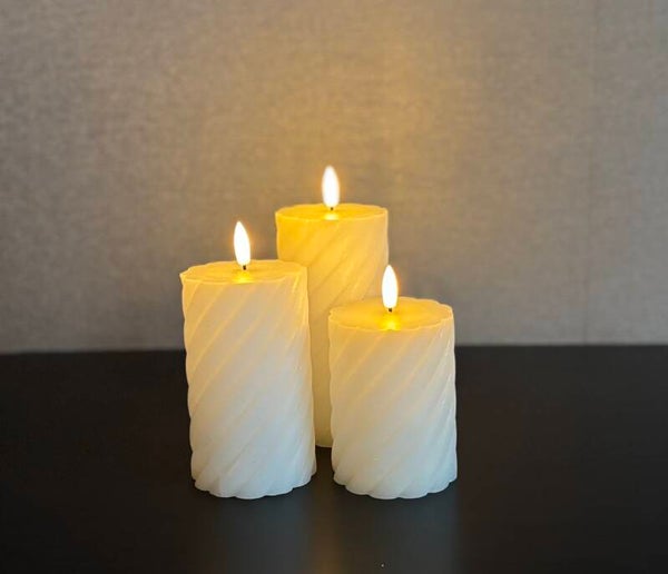 Realistische Led - kaars met vlam