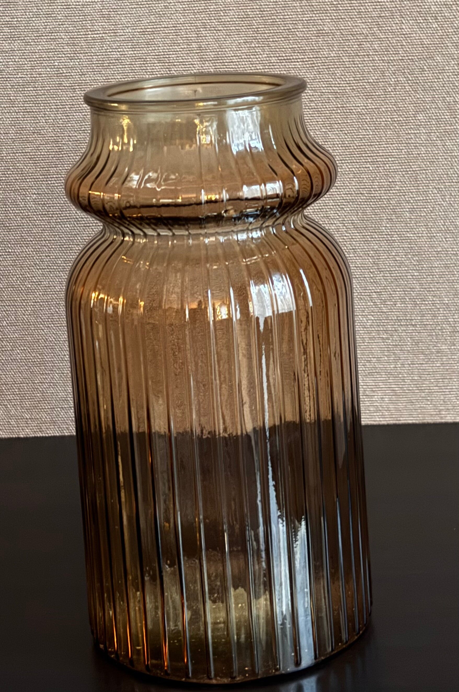 Amberkleurige Vaas Maat M