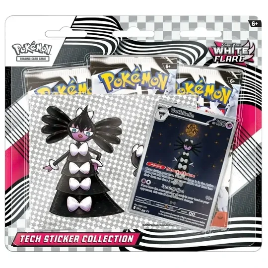 White Flare Tech Sticker Collection 3-Pack Blister