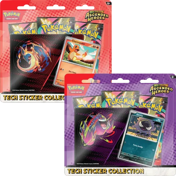 Ascended Heroes Tech Sticker Blister: (Charmander, Gastly)