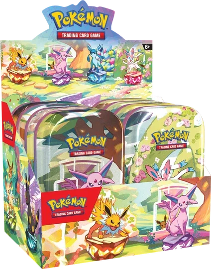 Prismatic Evolutions Mini Tin Display