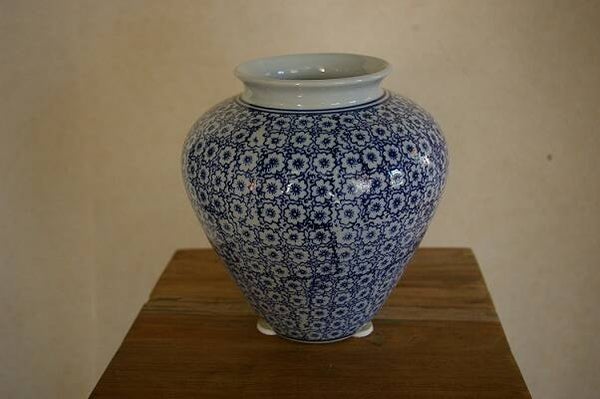 Vaas blauw