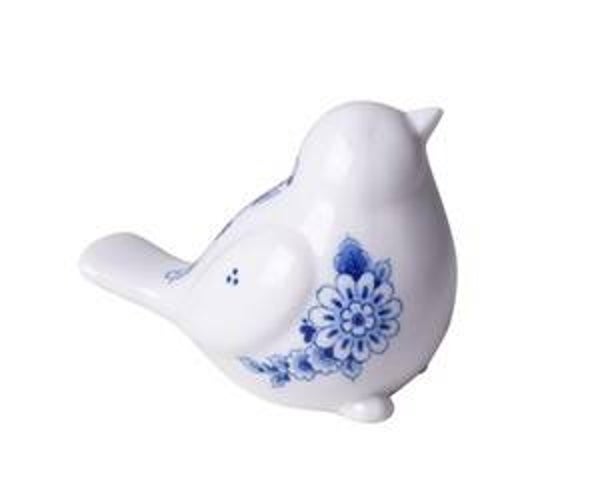 Decoratie vogel Tweet Heinen Delfts Blauw 10 cm