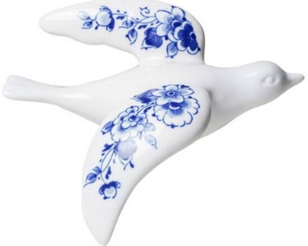 Wandvogel van Heinen Delfts blauw 16 cm