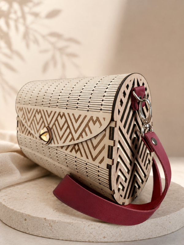 Handtasche mit grafischen Muster