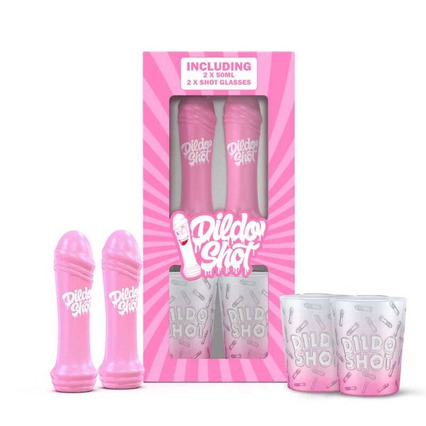 Luxe geschenkverpakking met 2 XL 50 ml shots en 2 Dildoshot shotglaasjes. Doos met 8 stuks € 6,- per stuk