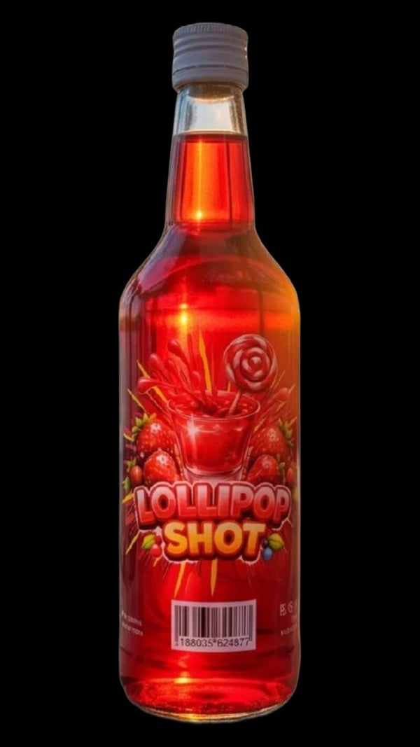 LOLLIPOP SHOT 70 cl 14,5% Vol Doos 6 fles.  € 8,49 per fles.