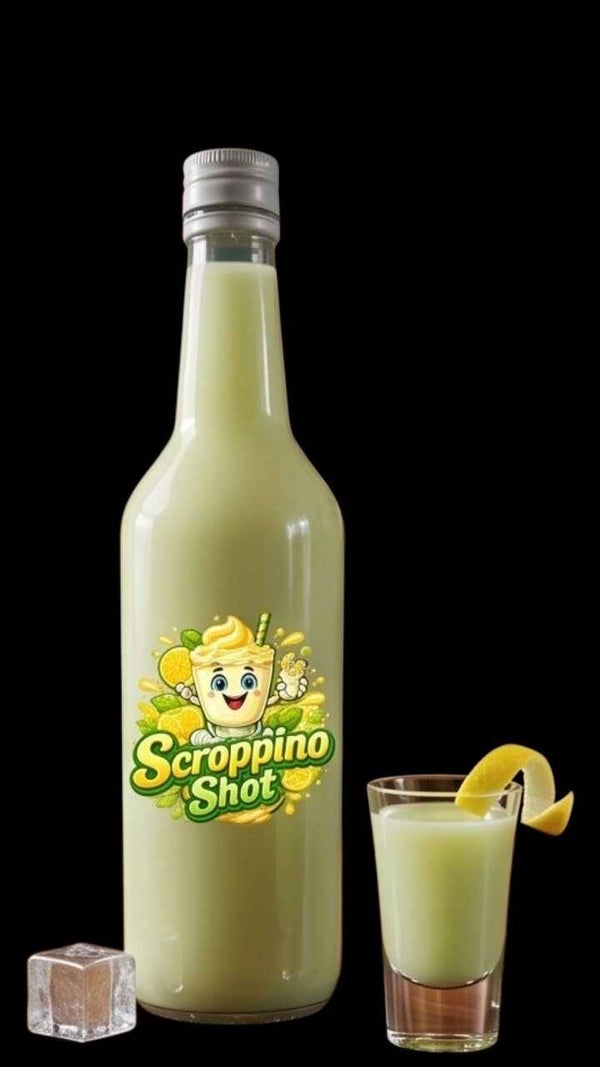 Doos 6 fles 70 cl Scroppino Cream Shot 14,9% Vol    € 9,49 per stuk.