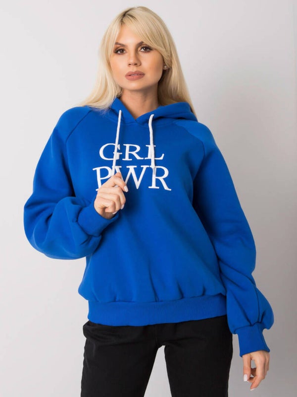 Kapuzenpullover in Blau und Gelb