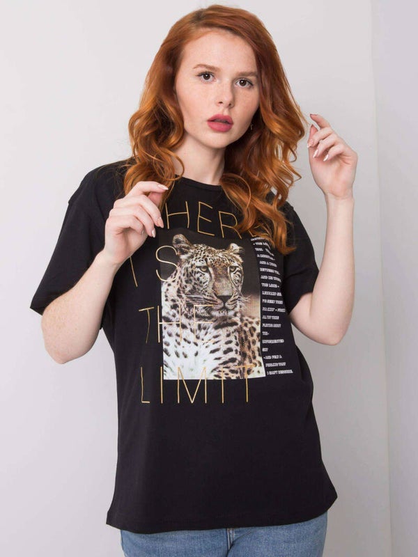 Bedrucktes Tshirt in schwarz und weiß