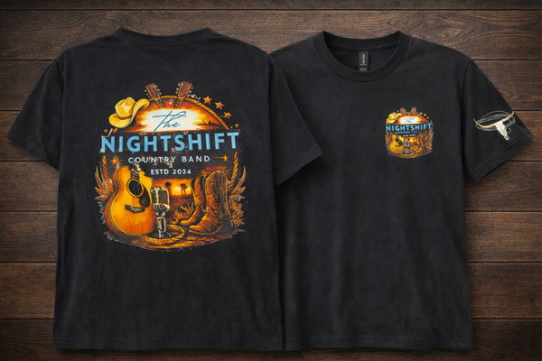 🎶 The Nightshift Country Band – Official Merch T-Shirt 🎶